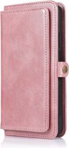Coque iPhone 15 - Bookcase - Amovible 2 en 1 - Coque arrière - Porte carte - Portefeuille - Simili cuir - Or Rose