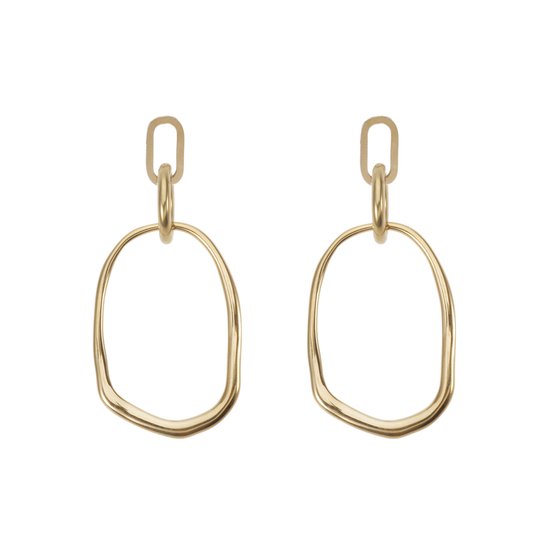 The Jewellery Club - May earrings gold - Oorbellen - Dames oorbellen - Goud - Stainless steel - Klassiek - Statement - 5,5cm