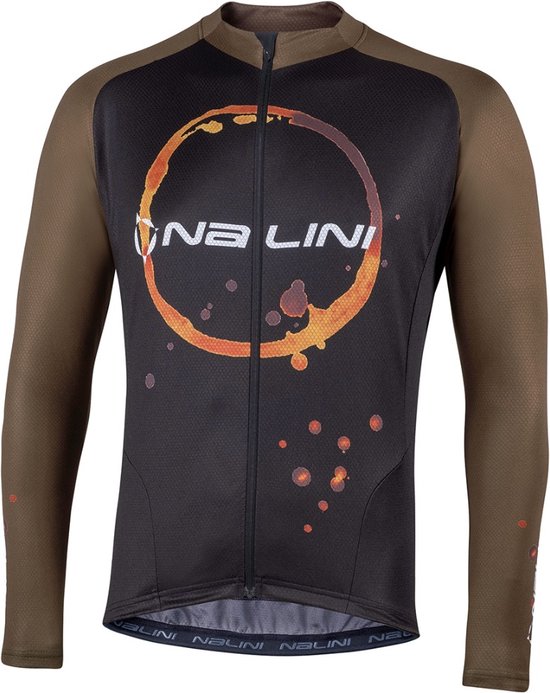 Maglia Nalini Indianred Uomo A Manica Corta Con Zip | Tessuto Traspirante 100% Poliestere Made In Italy