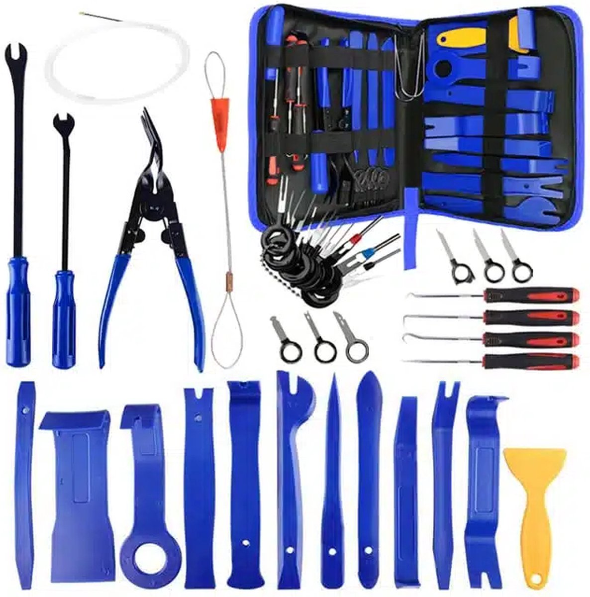LOUZIR Kit d' outils de démontage intérieur de voiture - 12 pièces -  Panneau de porte - LOUZIR de démontage - Kit de spatule pour sellerie  voiture 