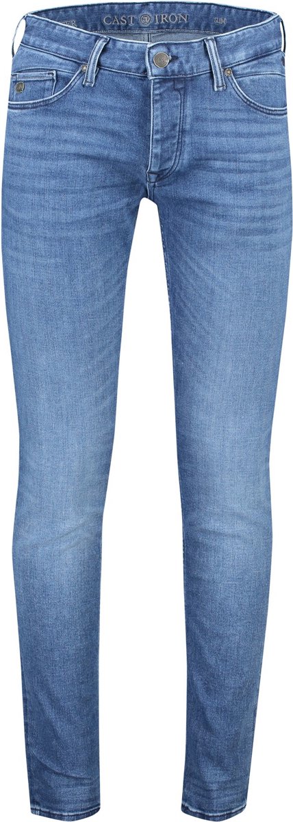Cast Iron - Riser Jeans Blauw IIW - Heren - Maat W 36 - L 34 - Slim-fit