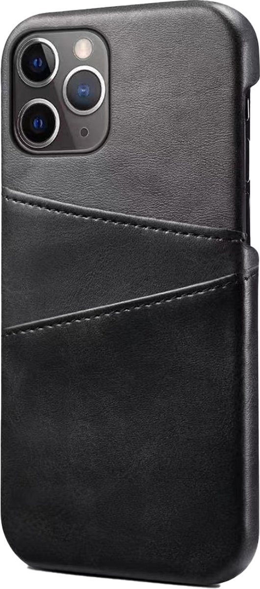 Hoesje geschikt voor iPhone 15 - Backcover - Pasjeshouder - Portemonnee - Kunstleer - Zwart