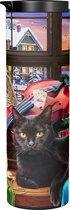 Zwarte Kat Black Cat & Musical Still Life - Thermobeker 500 ml