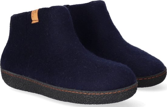 Tofvel - Rabara Wolvilt Sloffen Navy Blue - Maat 46