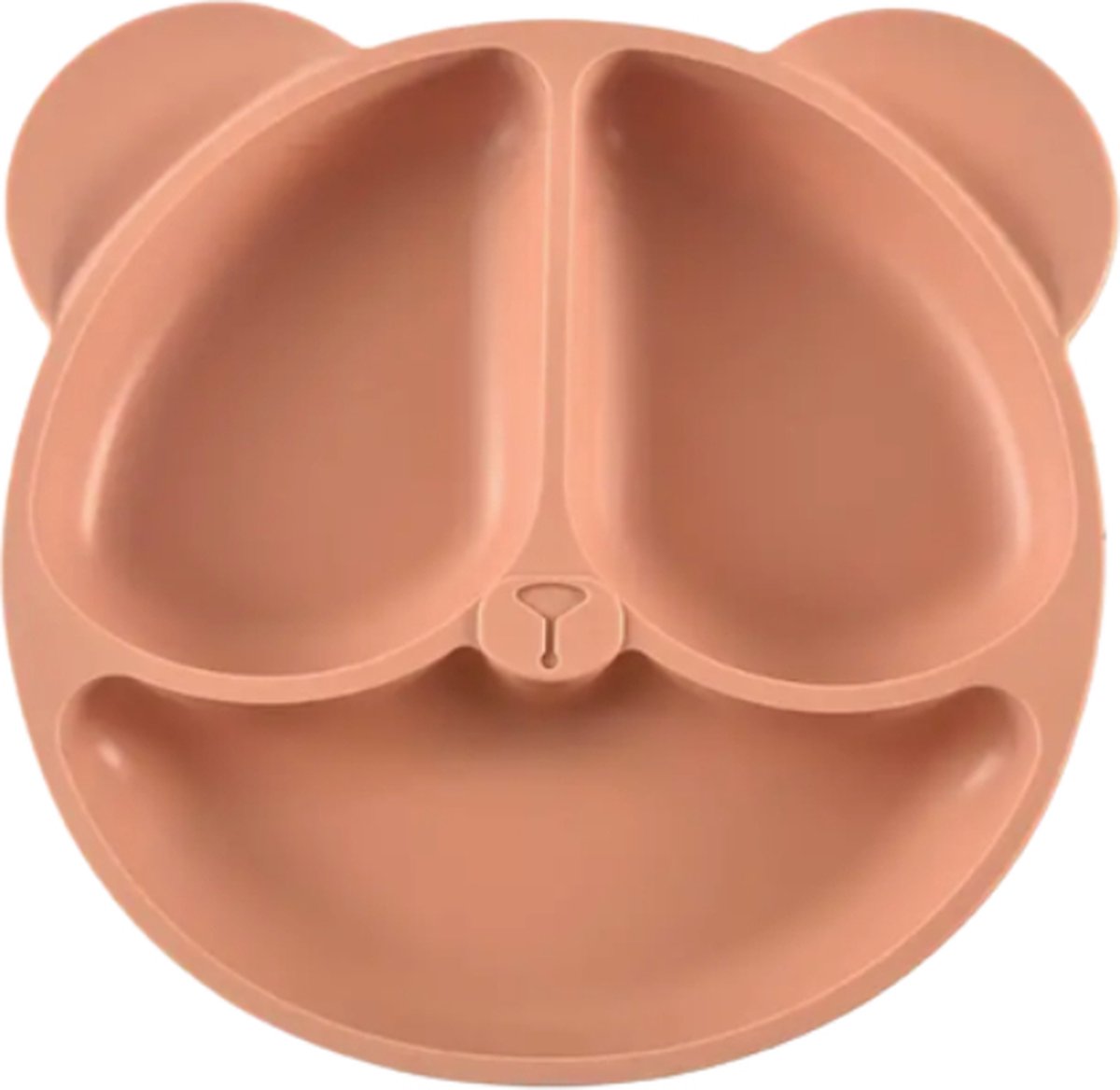 Goedkoopste Siliconen bord beer bruin met zuignappen - bord met zuignappen - eetbord - kinderbord