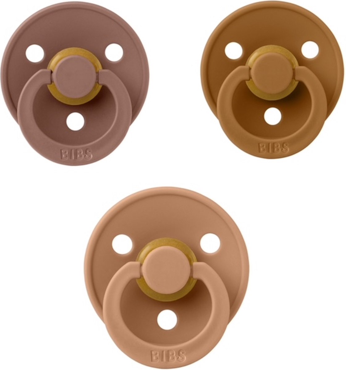 Goedkoopste Bibs fopspeen 0-6 maand set 3 stuks Pumpkin,Caramel en Woodchuck maat 1