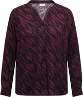 Only Carmakoma Carashild blouse zwart/rood maat 54