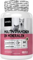 Animigo Multivitamine Tabletten voor honden en katten - 365 tabletten voor 1 jaar - Ondersteunt de vitaliteit, spijsvertering, gewrichten, vacht en meer