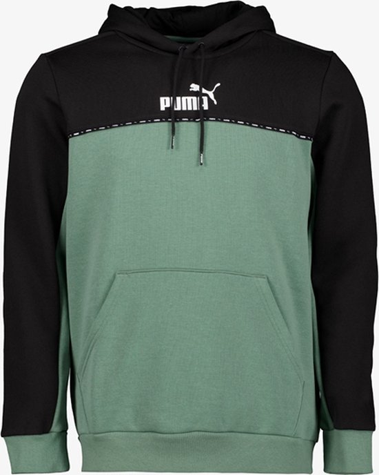 Puma Essentials Block X Tape heren hoodie groen - Maat S