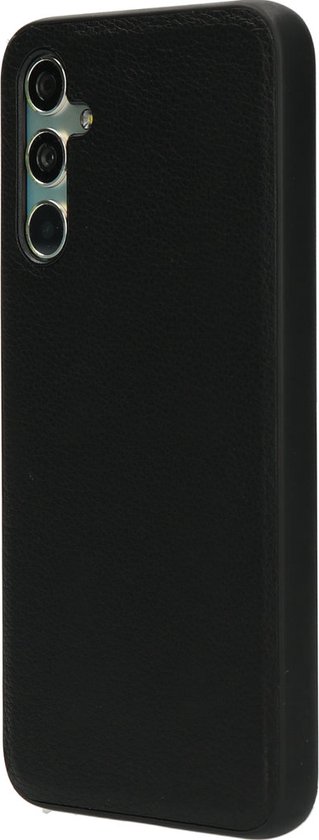 Mobiparts hoesje geschikt voor Samsung Galaxy A34 5G - Wallet 2-in-1 Boekhoesje - MagSafe - Echt Leder - Uitneembare Case - Sterke Magneet Sluiting - Contactloos betalen - Zwart