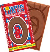 Tony's Chocolonely Chocolade Letter O - Melkchocolade Reep - Sinterklaas Cadeau - Schoencadeautje Sint - Fairtrade Belgische Chocolade - 180 Gram