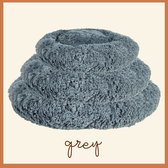 Puffin Donut Dog Bed - Cat Bed - Dog Bed - Fluffy - Grey - Large