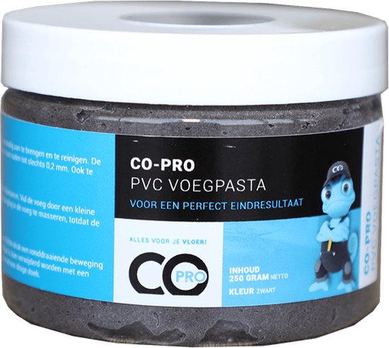 Co-pro Voegpasta voor verlijmde PVC vloeren kleur zwart- Kant en klaar- 250gram