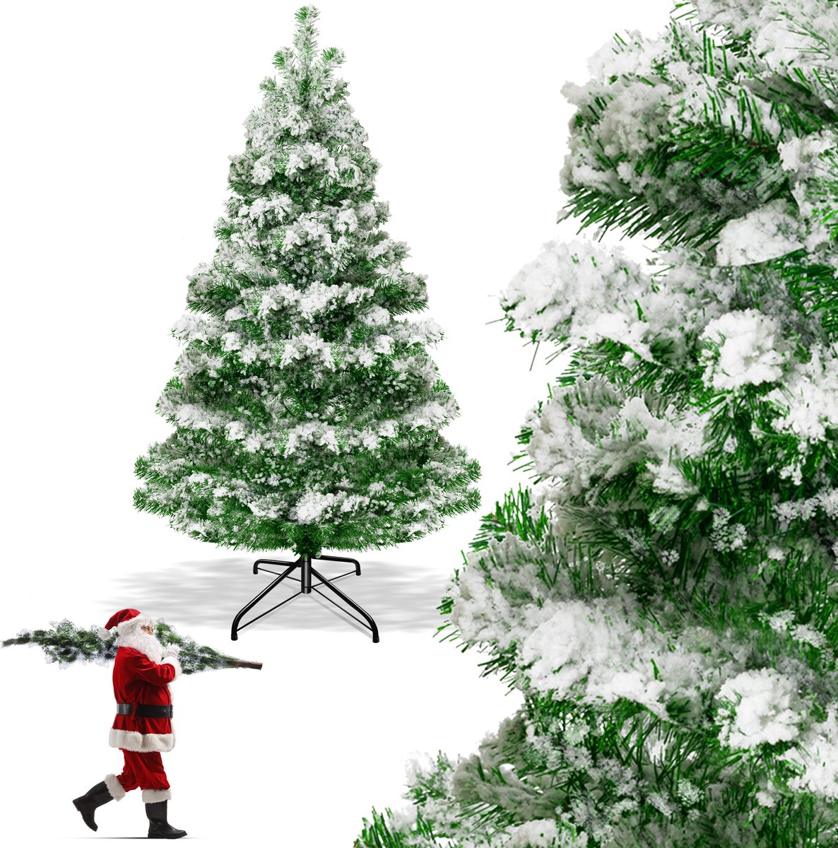 KESSER® Kunstkerstboom - Kerstboom - Kunstmatige Kerstboom van PE - Sneeuw, 210cm – foto 6