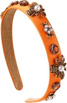 Dottilove Jean Bee-haarband - Koningsdag - Haar accessoire - Sierklem - Sier accessoire - Oranje