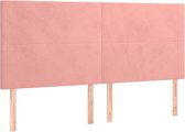 vidaXL - Têtes de lit - 4 - pcs - 90x5x78/88 - cm - velours - rose