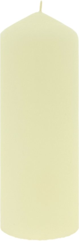Geurloze stompkaars - Ivoor - paraffinewas - Branduren 64 uur - 18 x 7,5 cm - 2 stuks