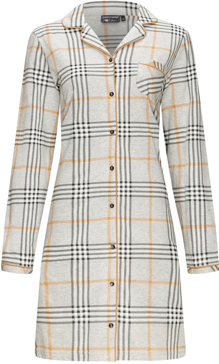 Pastunette Dames Doorknoop Nachthemd Light Grey 46 Grijs