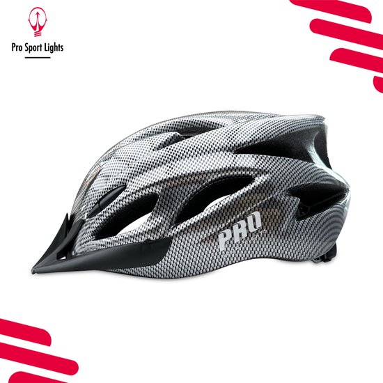 Fietshelm Heren/Dames - Carbon Look - Allround - 52 tot 58cm — afbeelding 4
