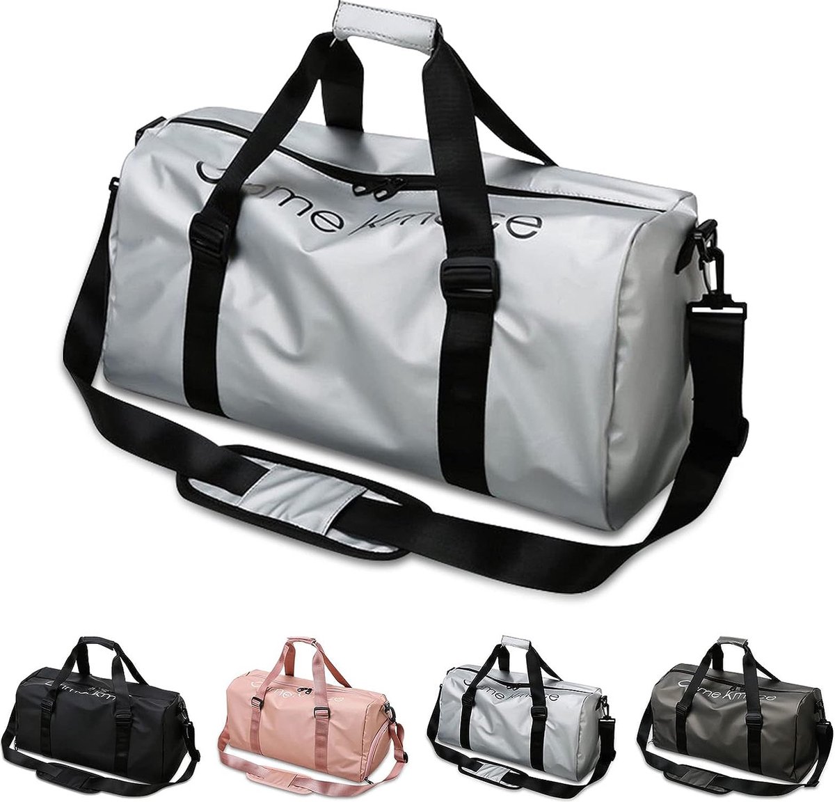 Petit sac de sport pour femmes avec chaussures de poche humides compartiment  voyage sac de sport sac de transport sac de nuit pour femmes (noir)