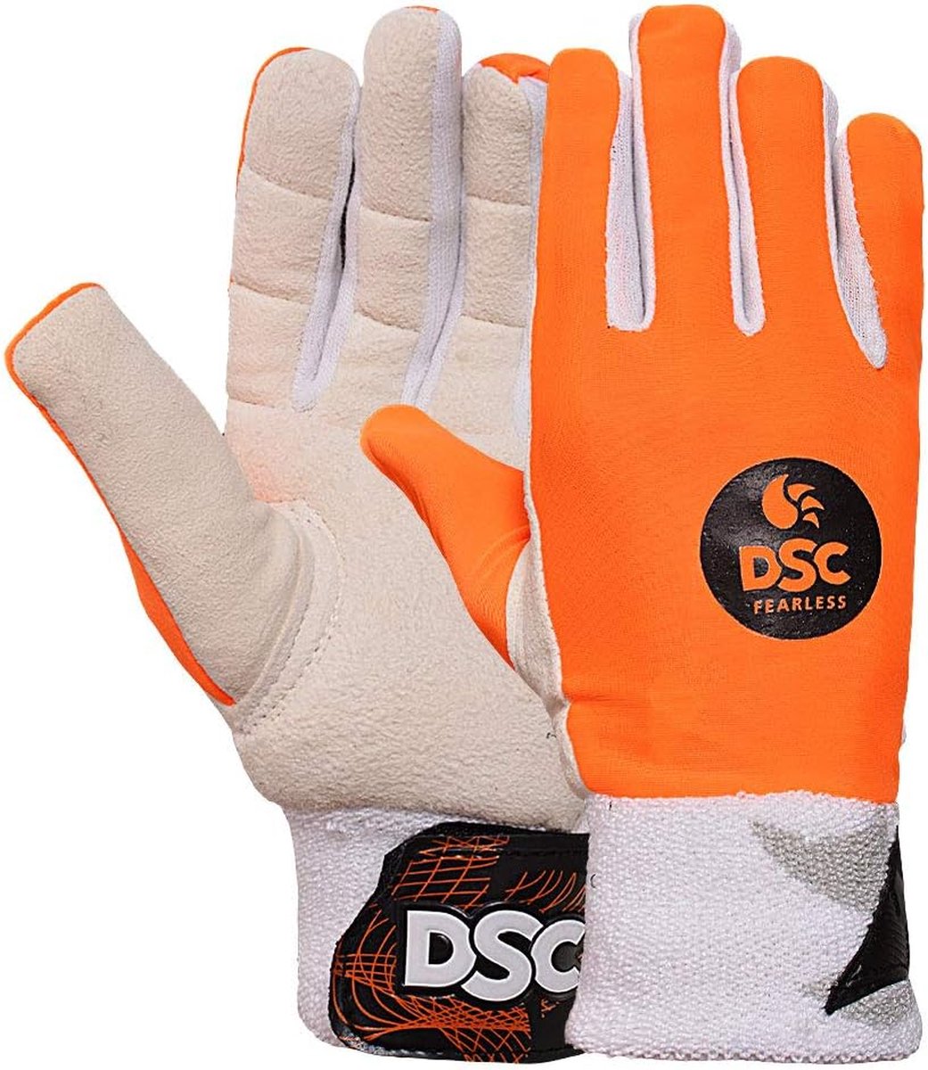 DSC Cotton Pro Cricket Wicket-Keeping Inner Gloves voor Heren (Oranje)