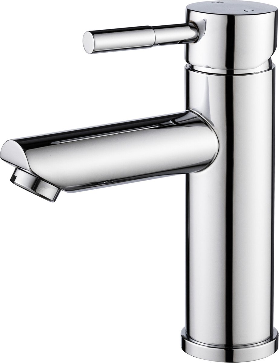 WEBO Chrome Wastafelkraan Atlanta - Chroom - Waterbesparend - Incl. push-open waste