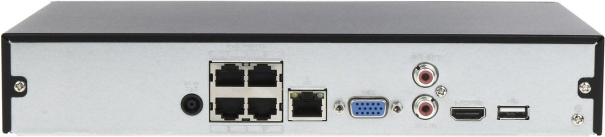 NVR4104HS-P-EI - NVR AI Recorder PoE voor max. 4 x 16 MP IP camera's
