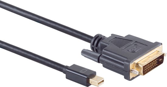 Câble Mini DisplayPort Vers DVI 1.8m - 1080p/4K30Hz - Compatible Thunderbolt Mac/PC