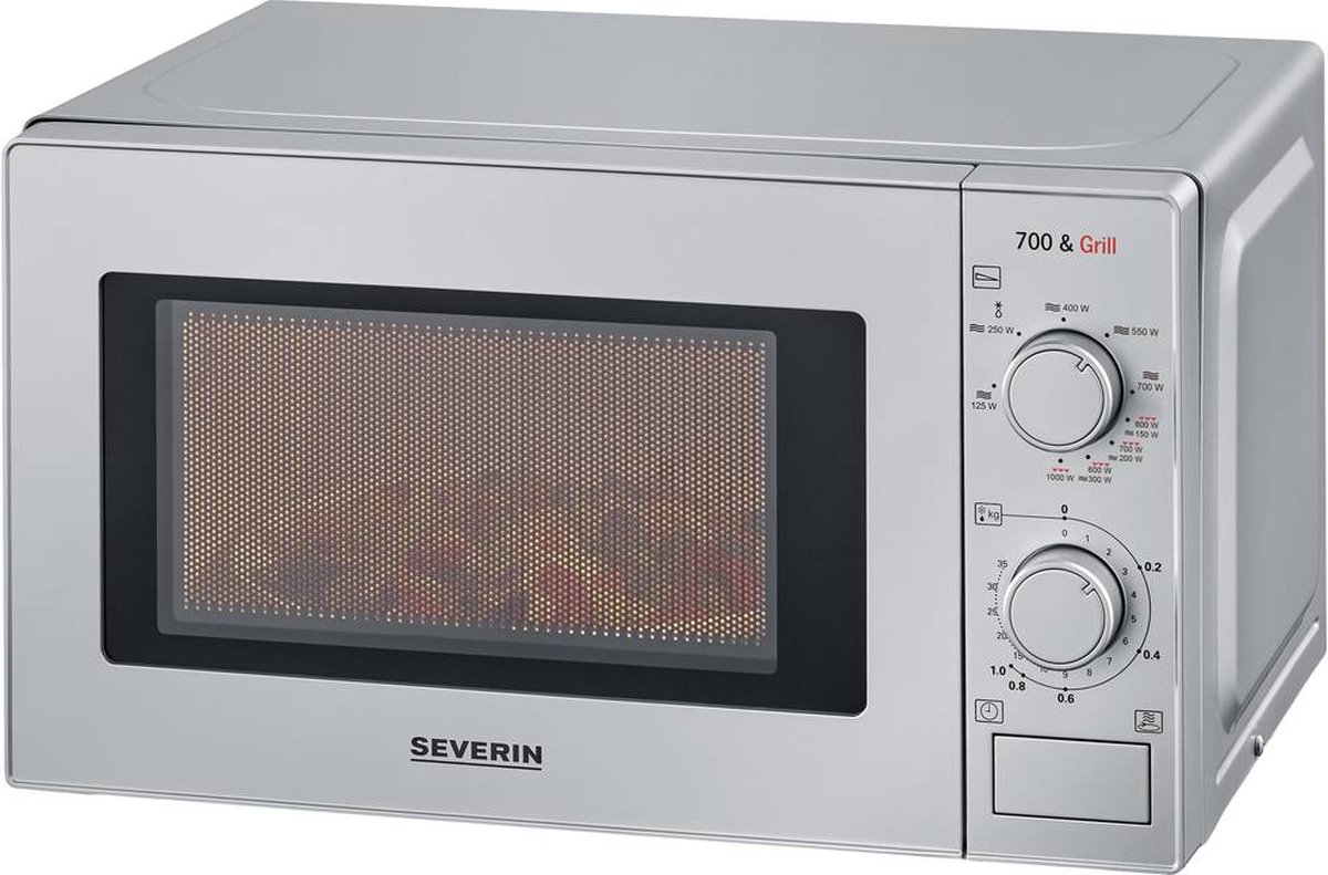 Severin MW 7900 - Magnetron met grillfunctie - 20 Liter - Zilver