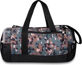 Nivia Jungle Round Duffle Gym Bag (Dark Green) | Material: Polyester | Adjustable Shoulder | Water Resistant | Foldable & Compact | Outer Pocket | Travel | Exercise | Yoga | Carry Bags