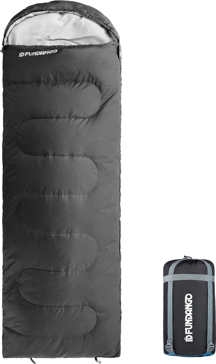 KingCamp Flanellen Slaapzak, 100 Cm Breed, XXL, Warme Slaapzak Met Ritssluiting Voor Armen 3 4 Seizoenen Groot Volwassenen Op De Camping Zwart 2706869351