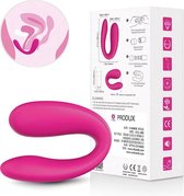 Clitoris en G-spot vibrator - U-vormig voor stimulering aan de Clitoris en Vagina. Erotiek, Roze seks speeltje voor vrouwen, Seksspeeltjes, Sex toys.