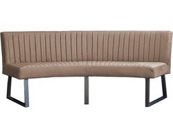Eetkamerbank - Hengelo - stof Element beige 06 - geschikt voor ovale tafel 200 cm