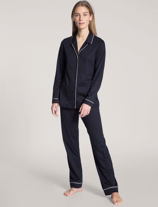 Calida Pyjama lange broek Blauw Katoen