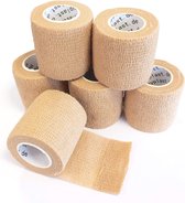 Happyplast® Lot de 6 pansements auto-adhésifs | pansement adhésif 5 cm | bandage pour poignet, coude et bien plus encore| auto-adhésif | beige