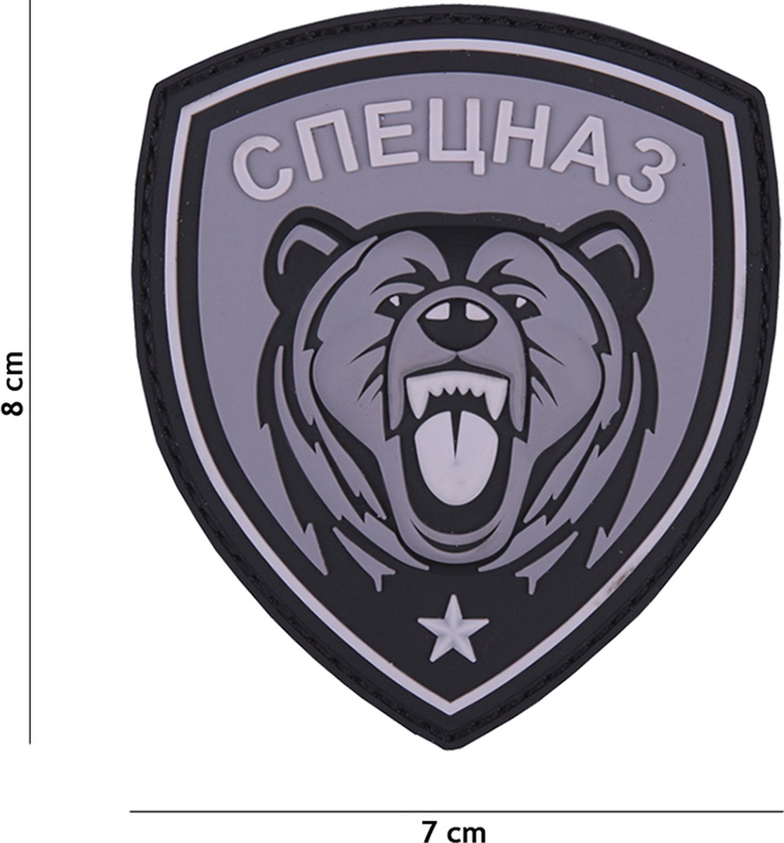 Embleem 3D PVC Spetsnaz beer grijs