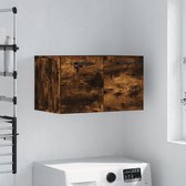 The Living Store Zwevende wandkast - Gerookt eiken - 60 x 36.5 x 35 cm