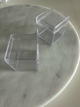 Plexi Box - Transparant - 4x4x4 cm - Losse Deksel - Set van 25 stuks