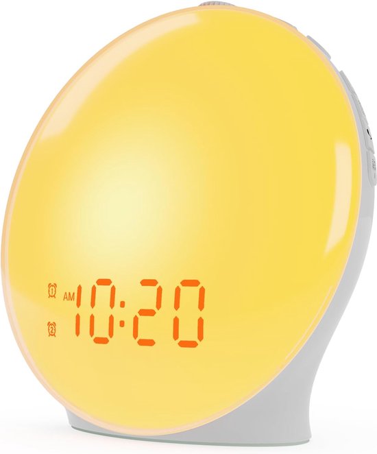 Foto: Wake up light slaaphulp wekkerradio kinderen slaaptrainer digitale wekker met lichteffecten