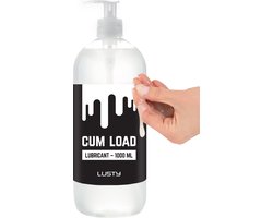 Lusty Cum Load Sperma Glijmiddel - 1000 ml - Nieuwe Formule -Hybride Glijmiddel - Op Water- en Siliconenbasis