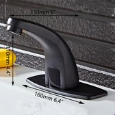 Robinet à capteur Malvizza robinet de lavabo automatique noir version eau froide très hygiénique