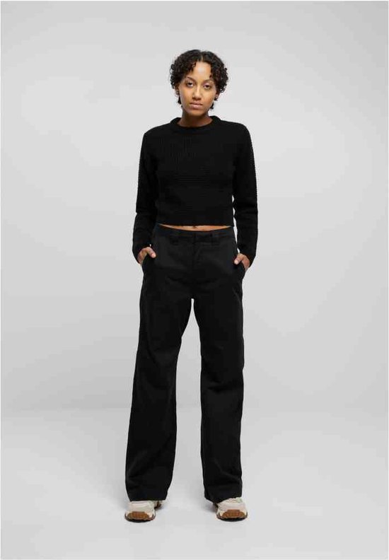 Urban Classics - Pull/pull court gaufré - 5XL - Zwart