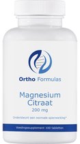 Magnesium Citraat - 200 mg - 100 tabletten - energie - werking spieren - zenuwstelsel - regulatie hormonen - immuunsysteem - gemoedstoestand - vegan
