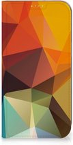 Smartphone Hoesje Geschikt voor iPhone 15 Plus Leuk Book Case Polygon Color