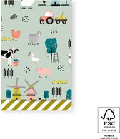 House of Products - Cadeauzakjes - Cadeauzakjes Farm - Groene strepen - 12 x 19 cm - 200 stuks