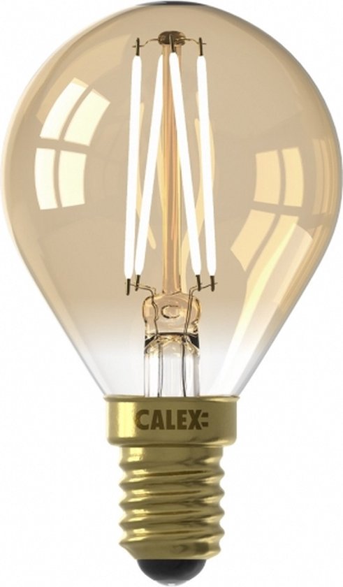 Calex Lichtbron E14 Kogellamp - Glas - Goud - 5 x 8 x 5 cm (BxHxD)