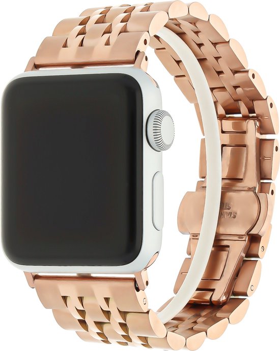 Bracelet Maillon Pour IWatch - Or Rose, Acier Inoxydable, 38-40mm, Neuf Avec étiquettes