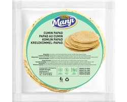 Manji - Komijn Papad - Papadum - Appalam - 3x 100 g