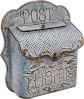 Vintage shabby brievenbus antieke stijl nostalgische charme woondecoratie metalen brievenbus retro stijl met vogelpatroon afscheidsbericht tuindecoratie