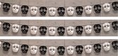 Guirlande de fanions thème Halloween/horreur - 3x - crâne - papier - 275 cm - décoration de crâne effrayant